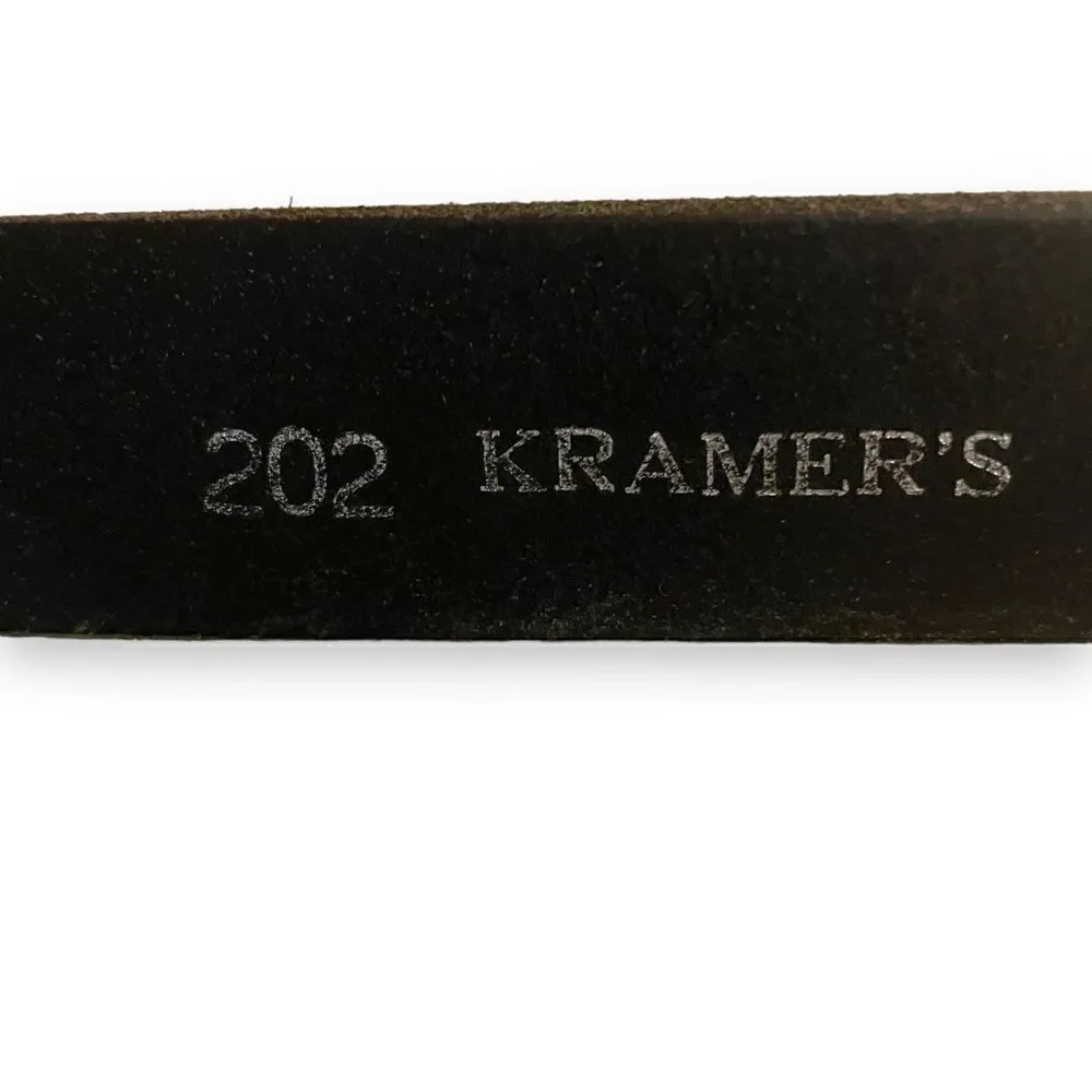 Vintage Kramer’s Black Leather Big & Tall Belt